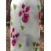 Handmade Painted Lighted Decorated Bottle FROSTED GLASS w/ colored Flowers 437   183363732233